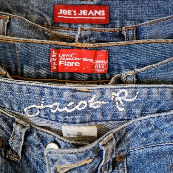 Youth Girls Size 12 Jeans, Levi's, Jacob, Joe's, GUC - Picture 3 of 3